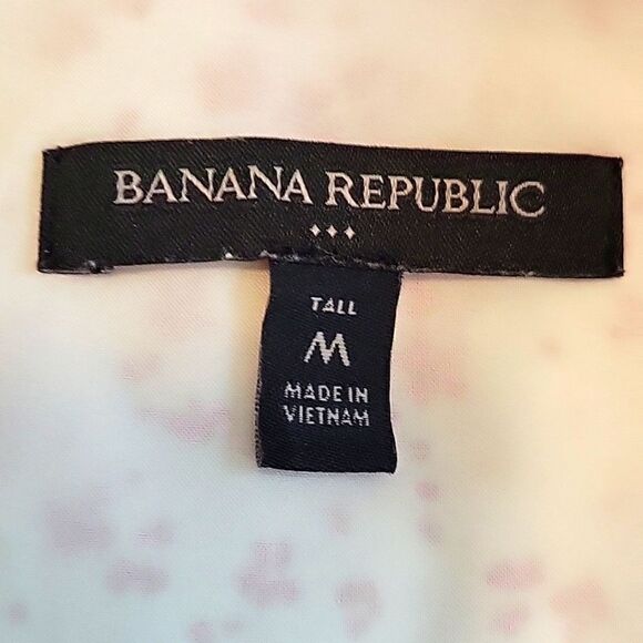 EC BANANA REPUBLIC FLORAL DOT LINEN/COTTON MAXI DRESS WITH FLOUNCE SZ. M TALL - Picture 6 of 6